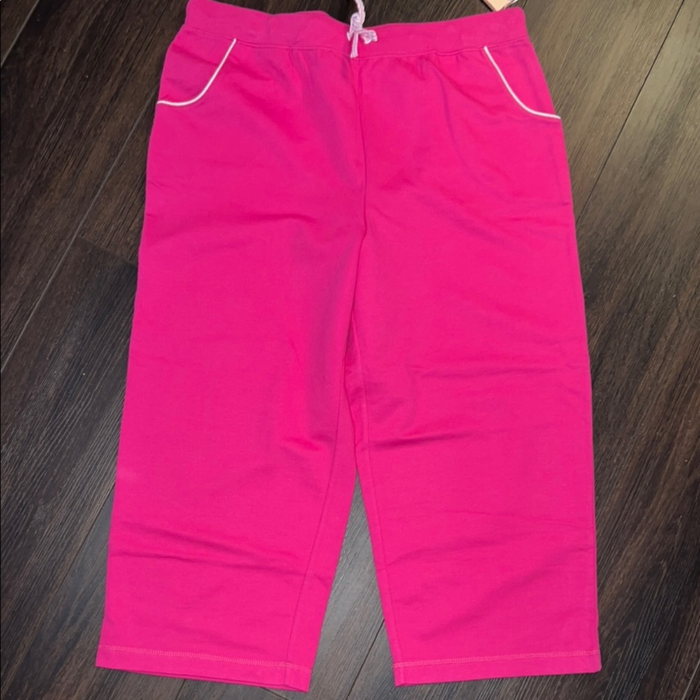 Vintage Cotton Pink Capri Pants, Sz: Large